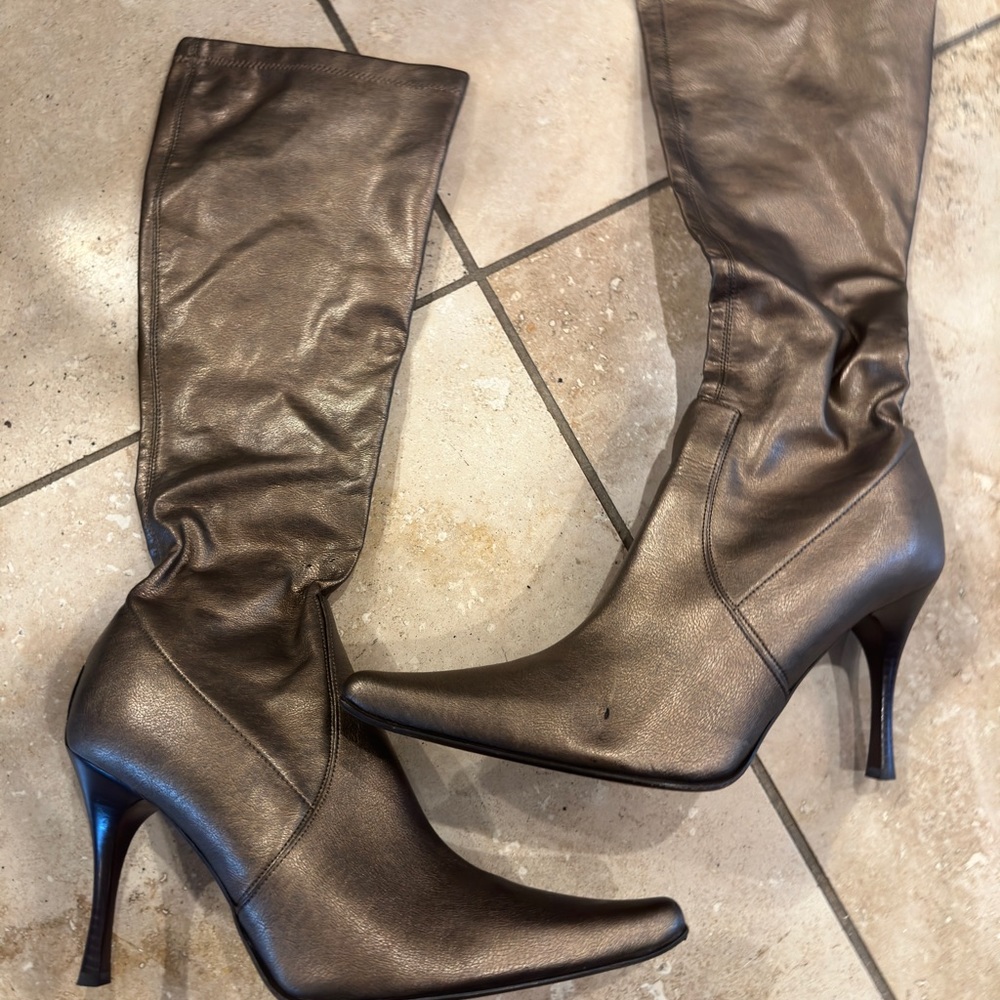 Donald Pliner Bronze Heel Boots